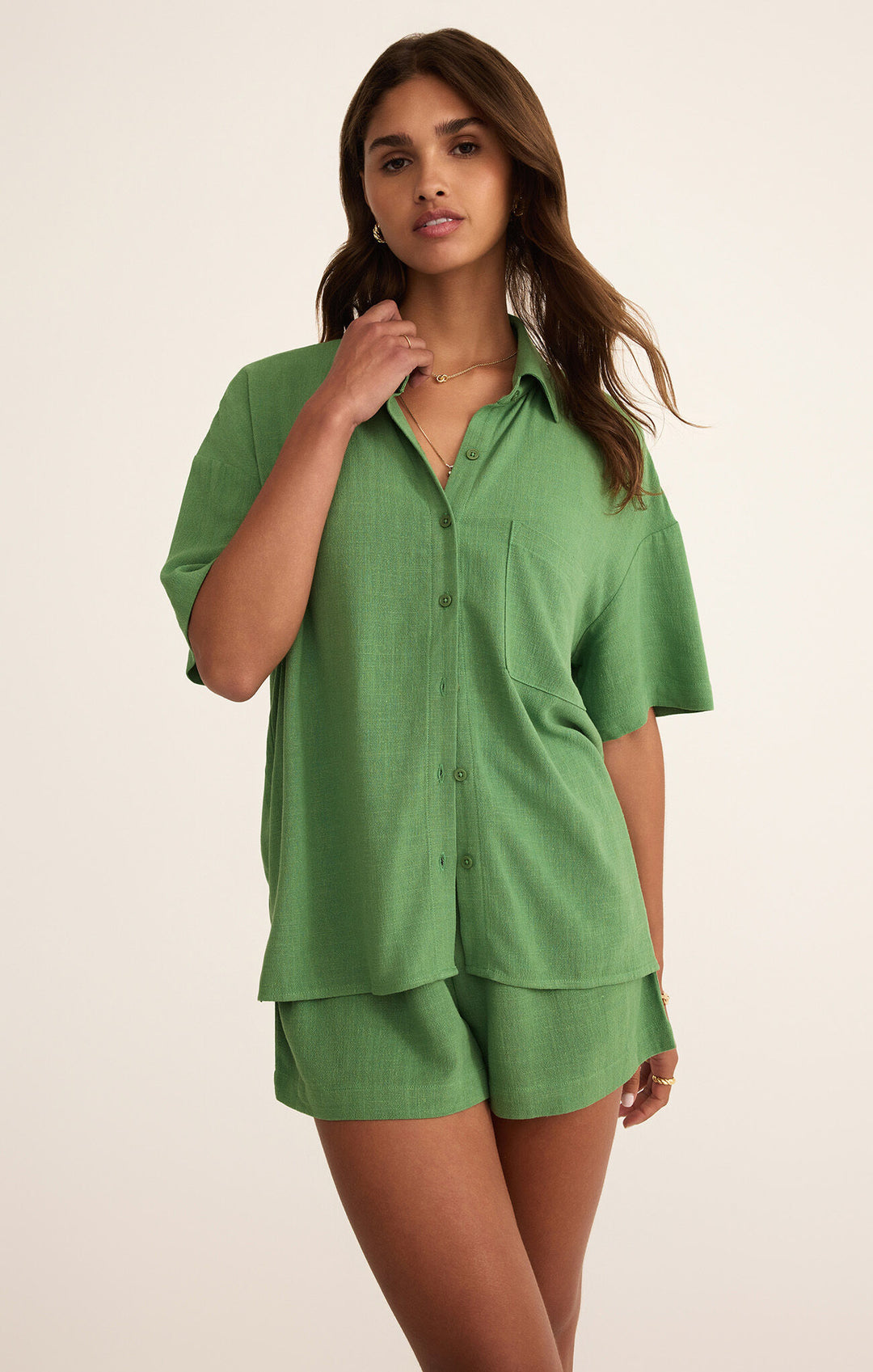 Z Supply Tinsley Button Up Shirt in Lawn