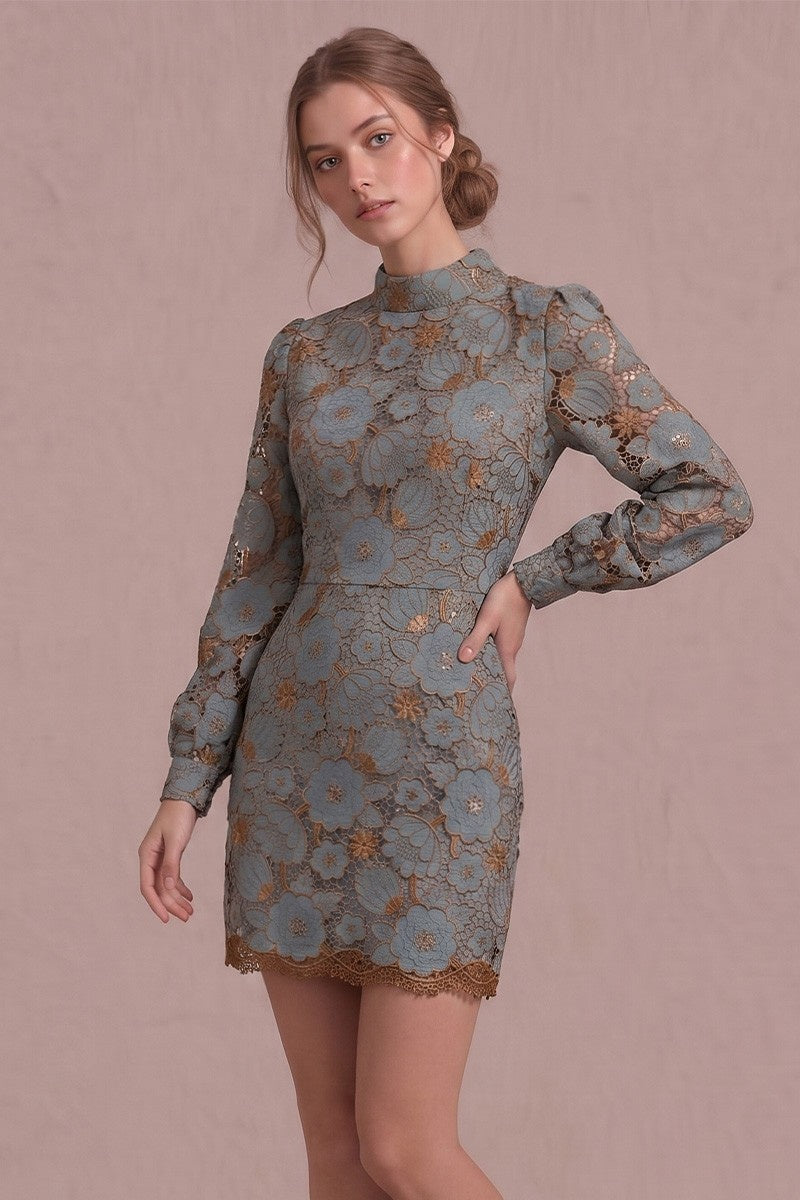 From Now On Dusty Blue Mini Dress