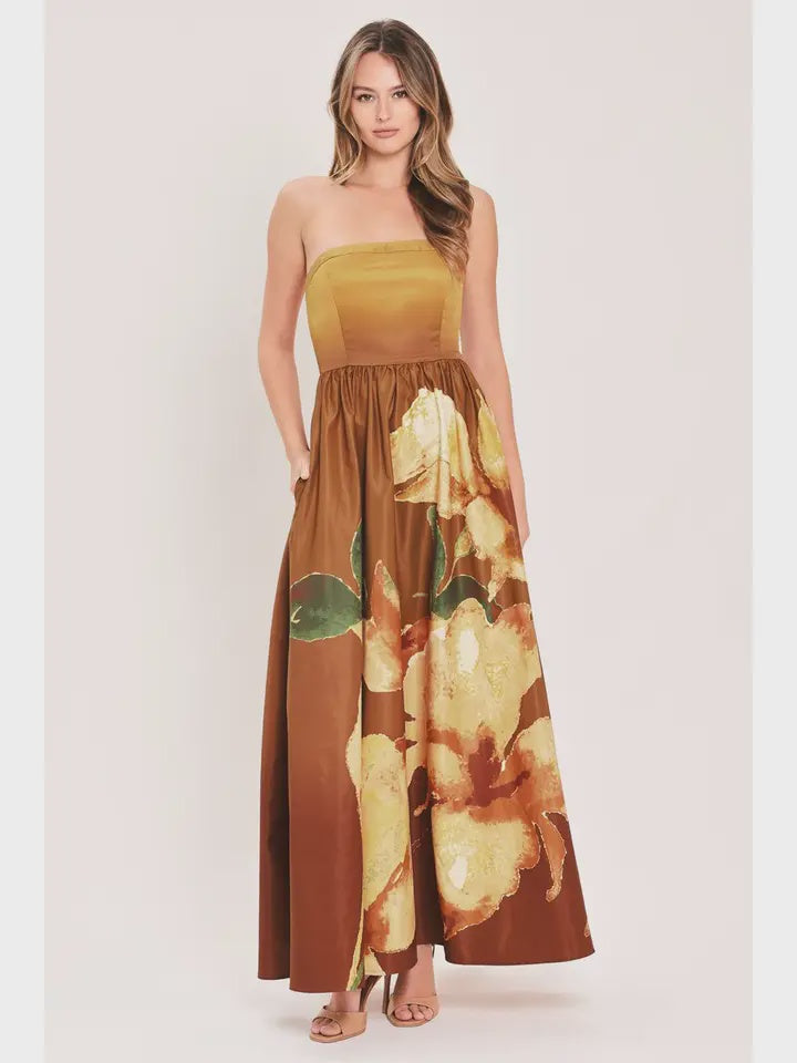 Coming Around Again Maxi Dress in Rust