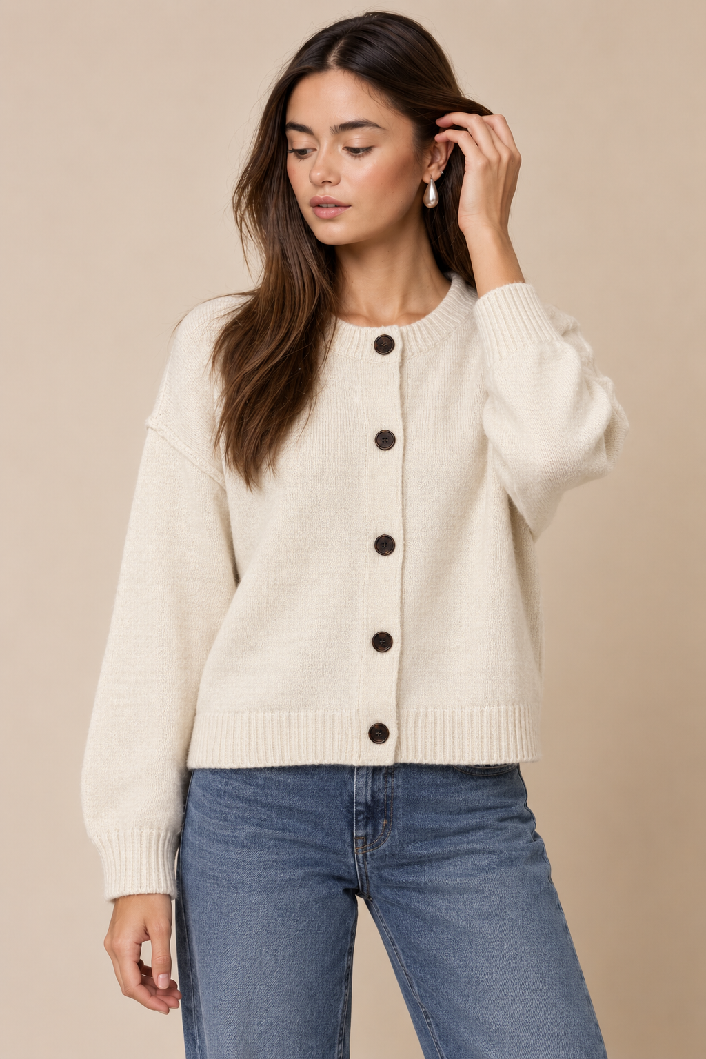 Truth Be Told Cream Sweater