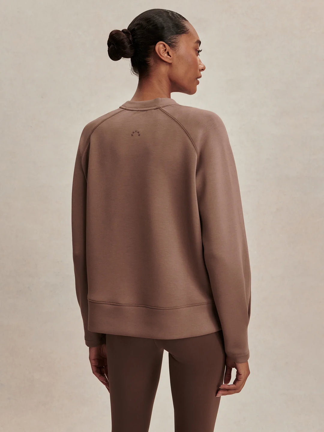 Varley Zosia Crew-Neck Sweat in Coffee Quartz
