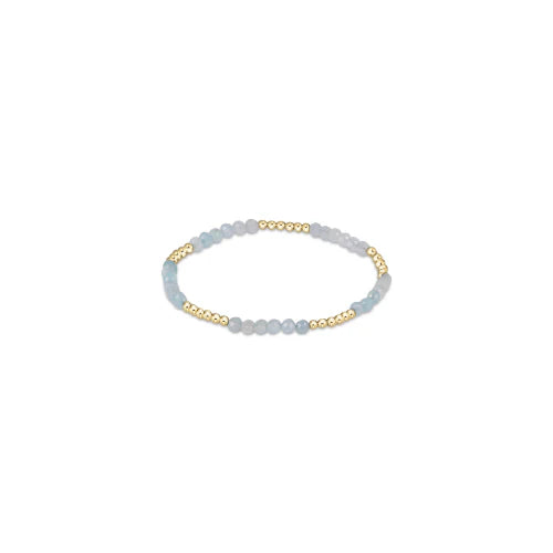 Enewton Blissful Pattern 2.5 mm Bead Bracelet -Aquamarine