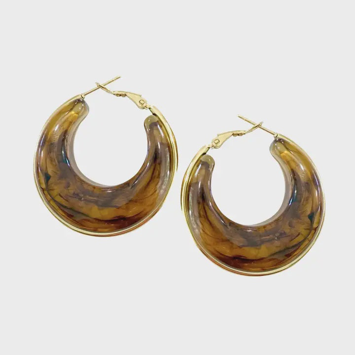 Kansas Tortoise Hoop Earring