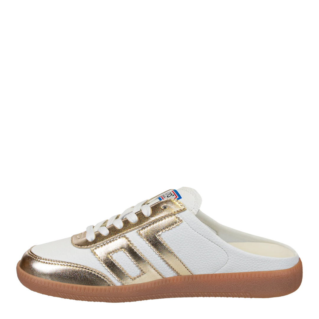 Back 70 EASTER Backless Sneakers in METALLIC GOLD
