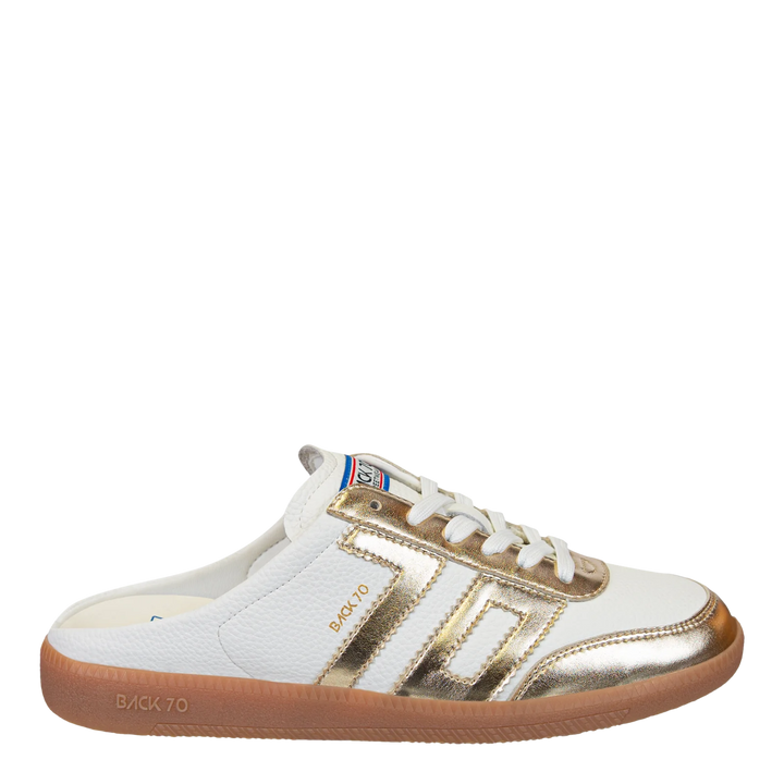 Back 70 EASTER Backless Sneakers in METALLIC GOLD