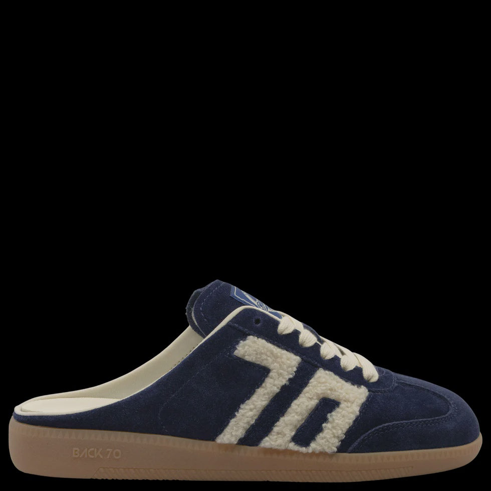 Back 70 EASTER W26 in NAVY TEDDY Backless Sneakers