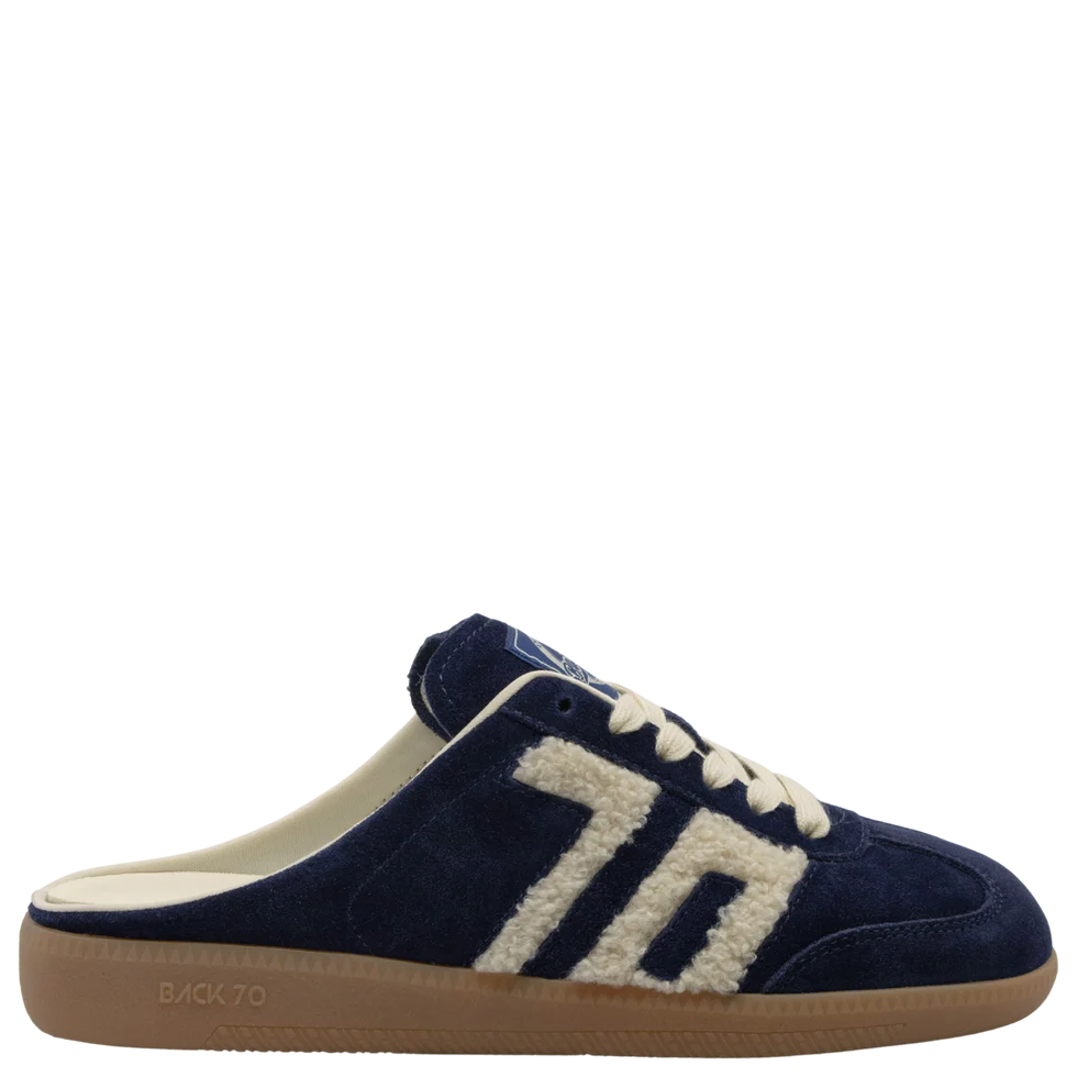 Back 70 EASTER W26 in NAVY TEDDY Backless Sneakers