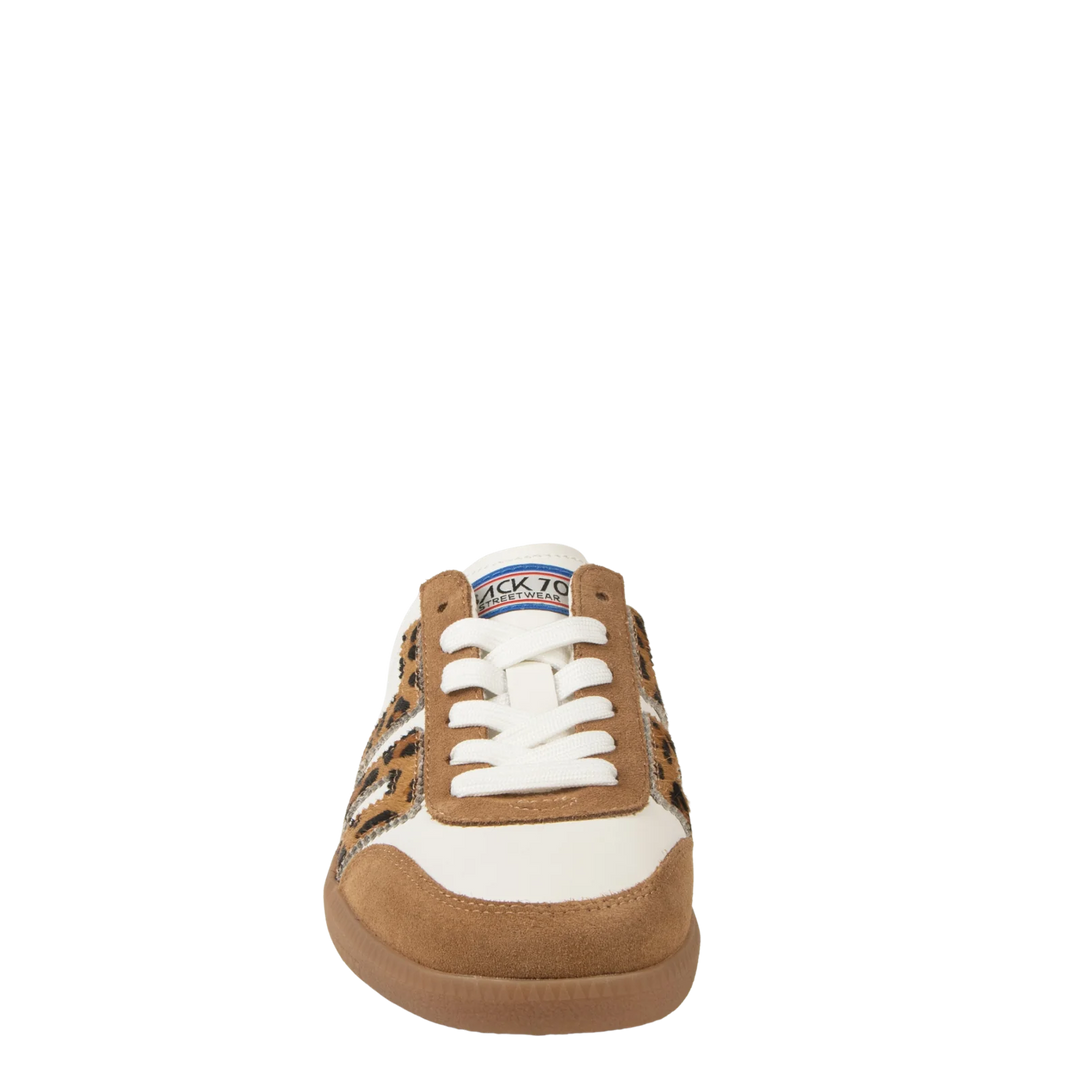 Back 70 EASTER Backless Sneakers in WHITE LEOPARD