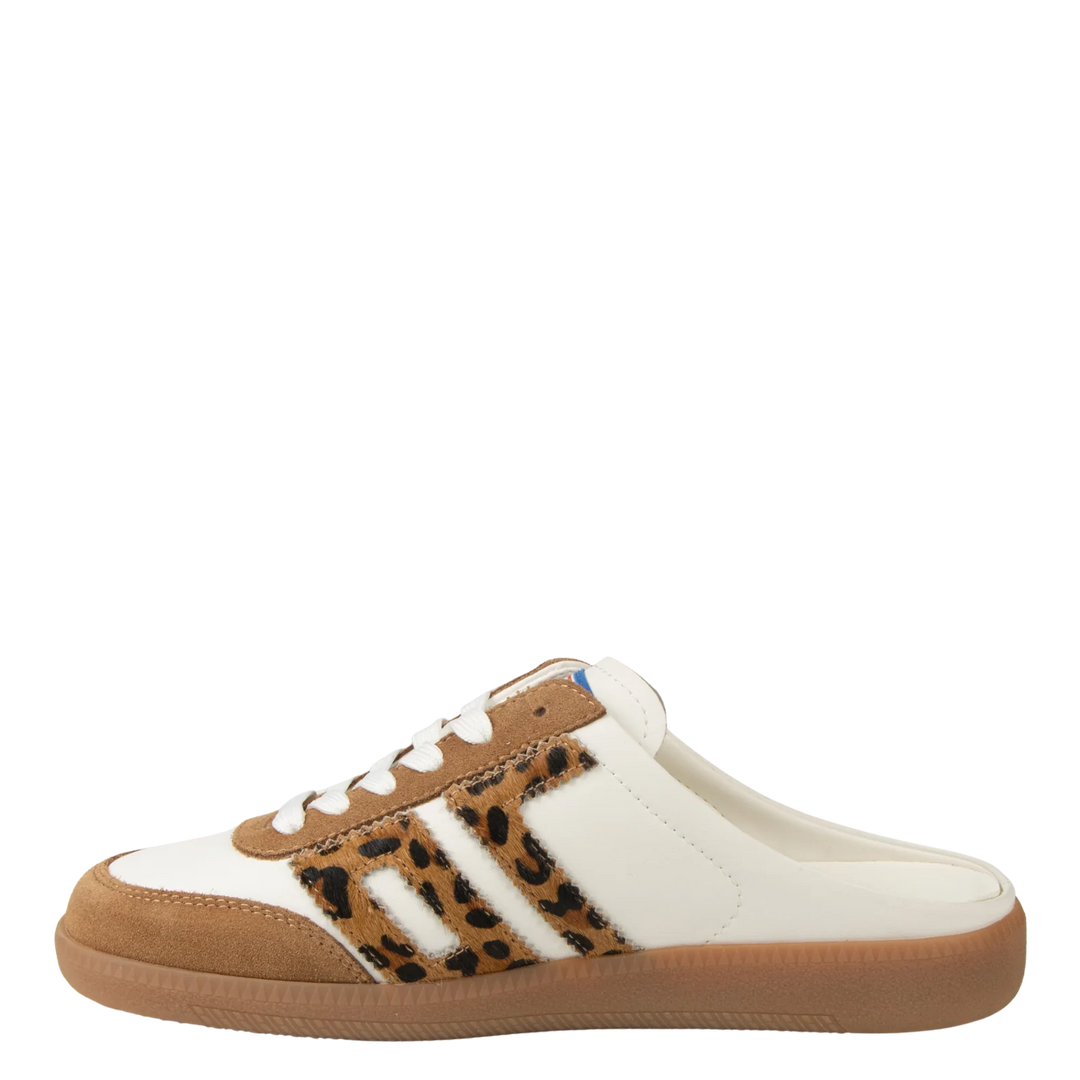 Back 70 EASTER Backless Sneakers in WHITE LEOPARD