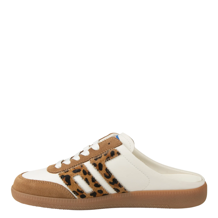 Back 70 EASTER Backless Sneakers in WHITE LEOPARD