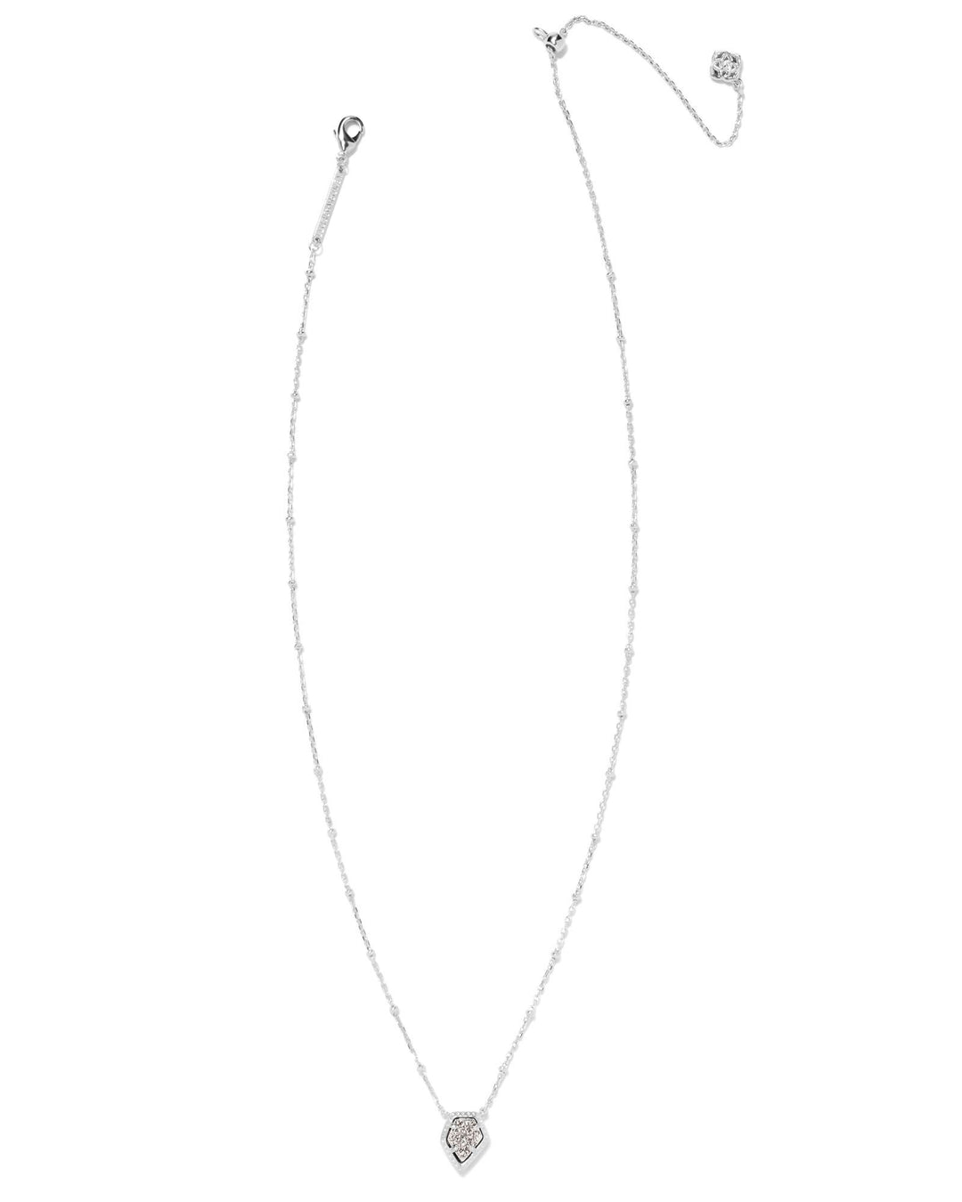 Kendra Scott Tess Satellite Pendant Necklace in Platinum Drusy