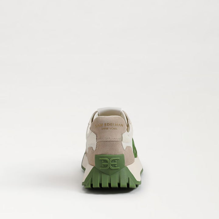Sam Edelman Langley Lace Up Sneaker in Green Multi Suede