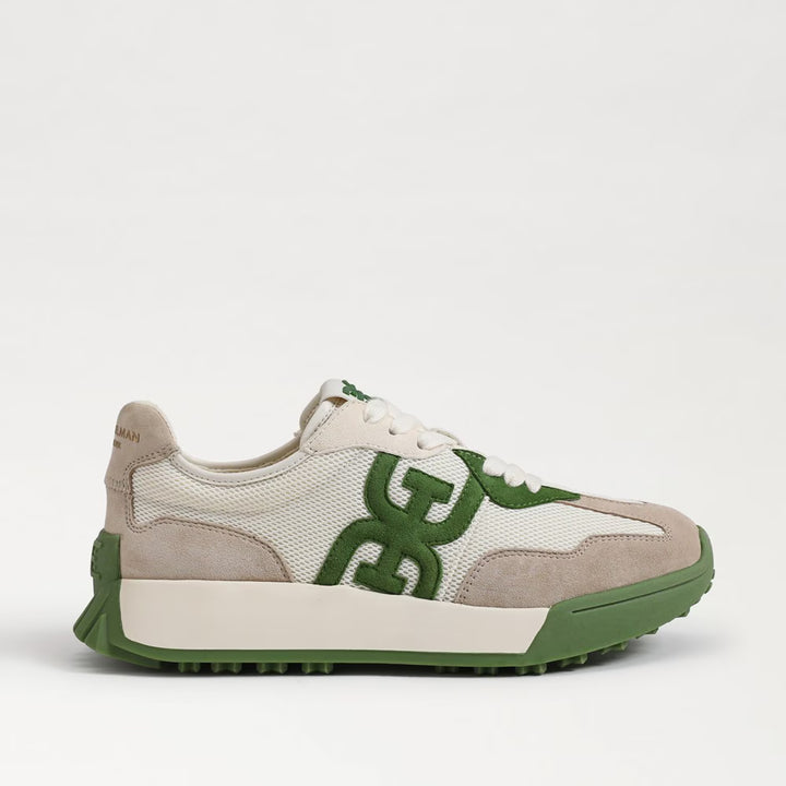 Sam Edelman Langley Lace Up Sneaker in Green Multi Suede