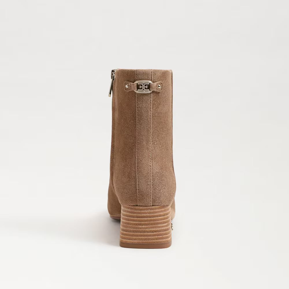 Sam Edelman Paige Ankle Boot in Almond Taupe Suede