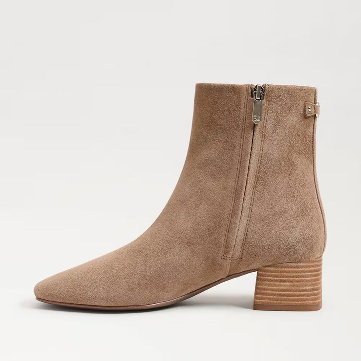 Sam Edelman Paige Ankle Boot in Almond Taupe Suede
