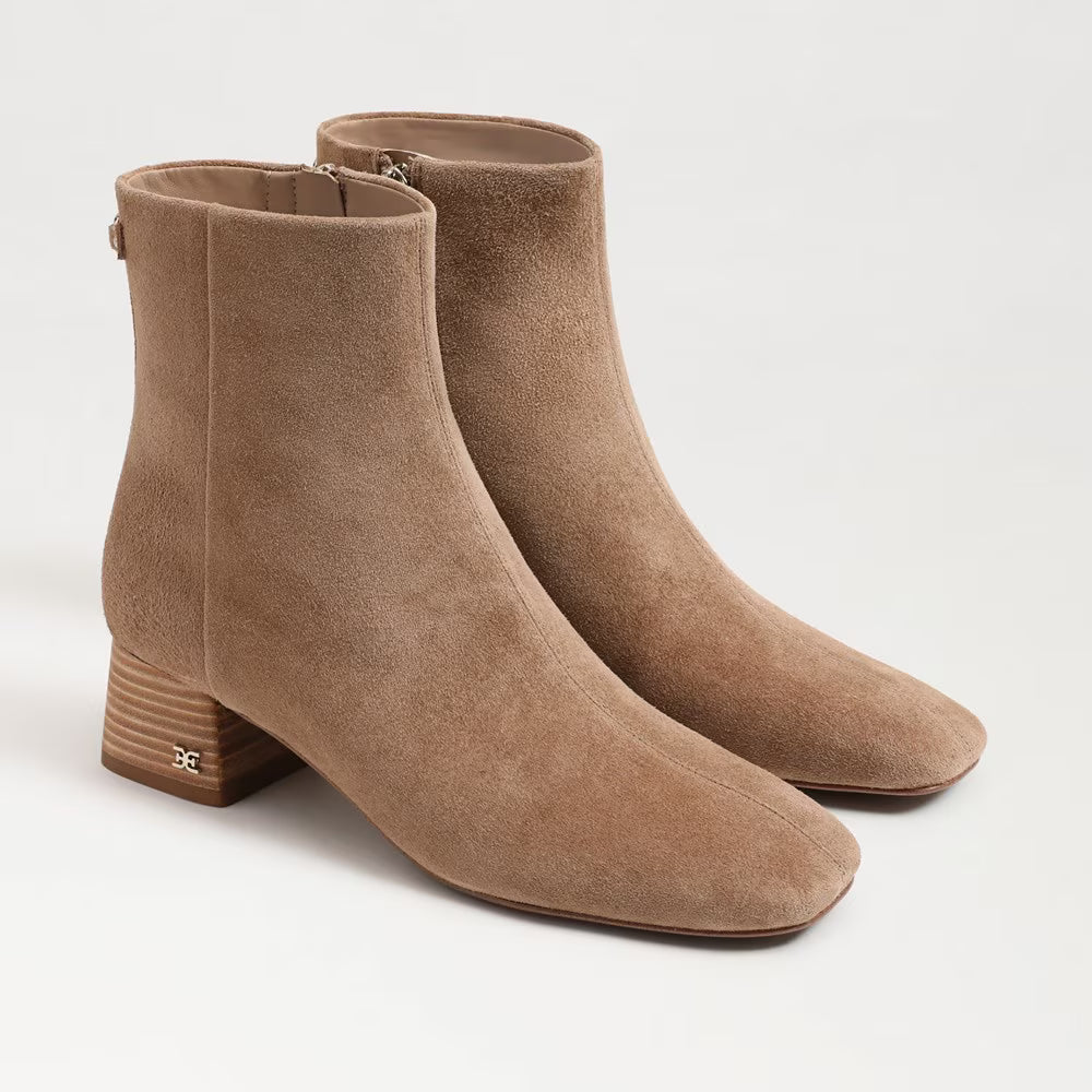 Sam Edelman Paige Ankle Boot in Almond Taupe Suede