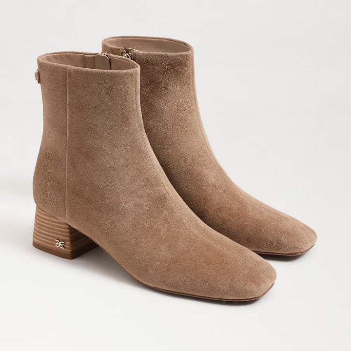 Sam Edelman Paige Ankle Boot in Almond Taupe Suede