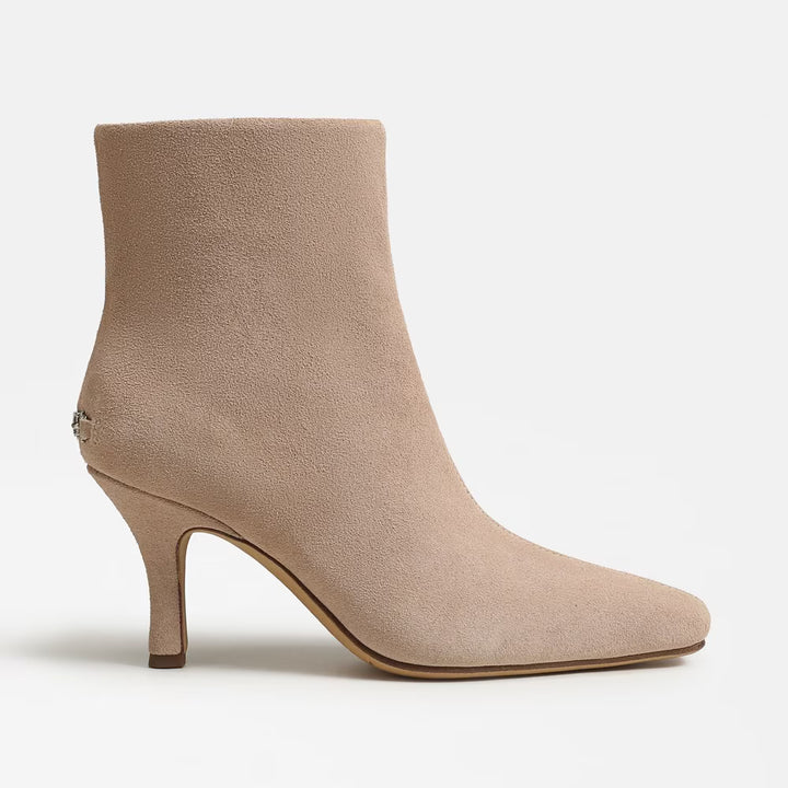 Circus NY by Sam Edelman Laura Kitten Heel Bootie in Warm Oat Suede