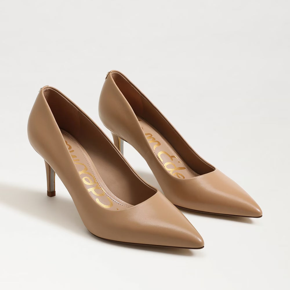 Sam Edelman Vienna Pointed Toe Pump in  French Sand Leather