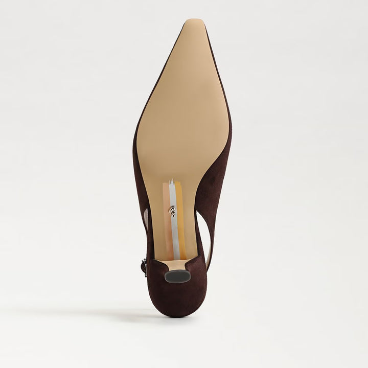 Sam Edelman Bianka Slingback Pump in Cafe Noir Suede