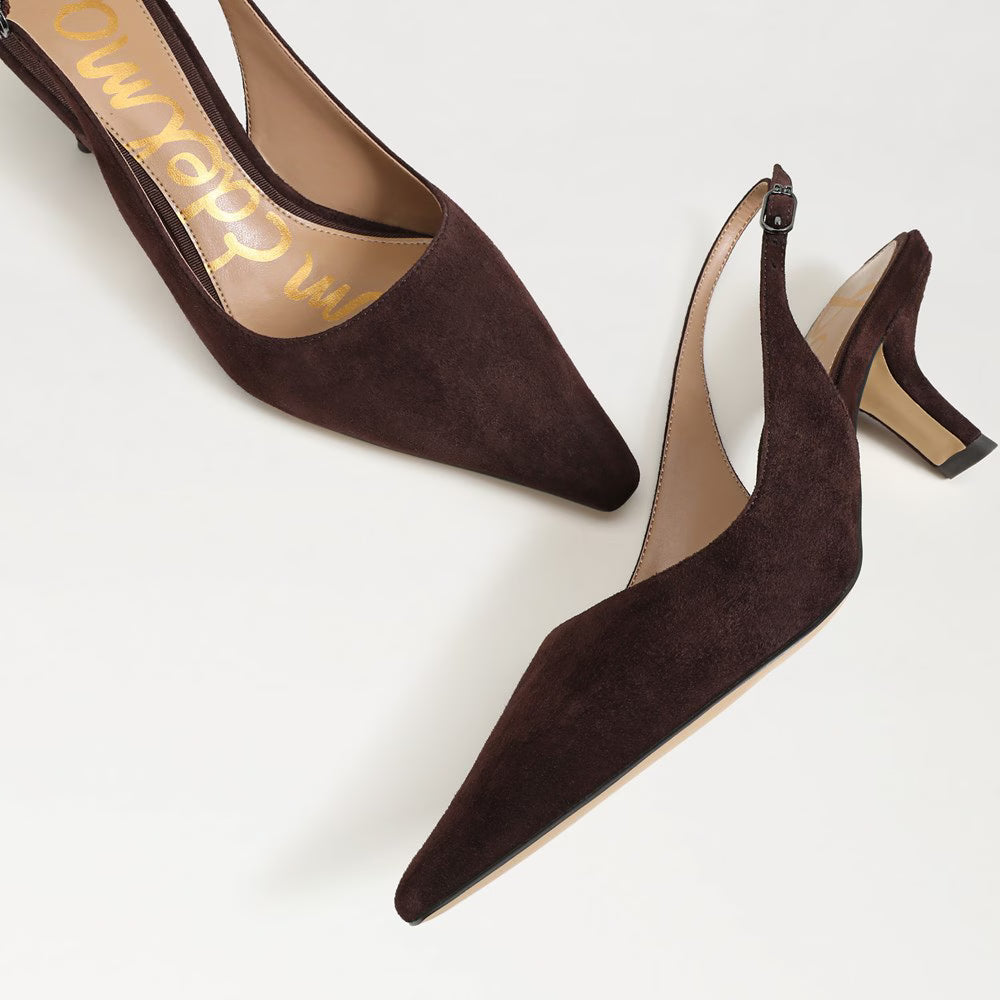 Sam Edelman Bianka Slingback Pump in Cafe Noir Suede