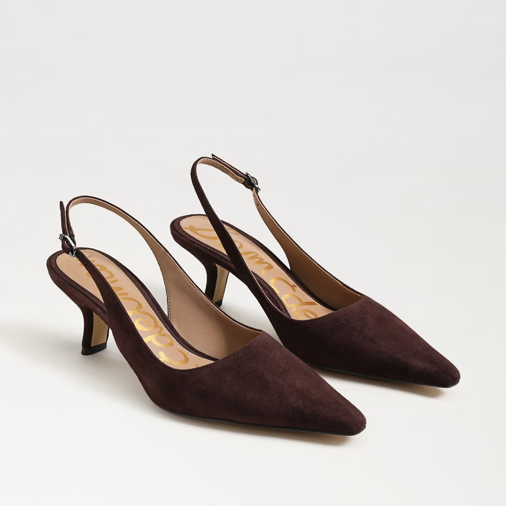 Sam Edelman Bianka Slingback Pump in Cafe Noir Suede