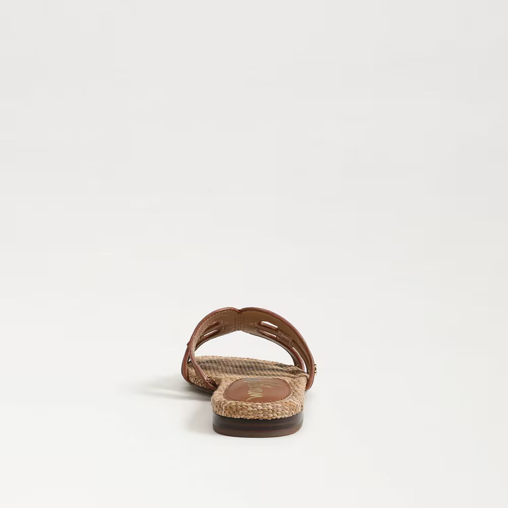 Sam Edelman Bay Sandal in Multi Tan Raffia