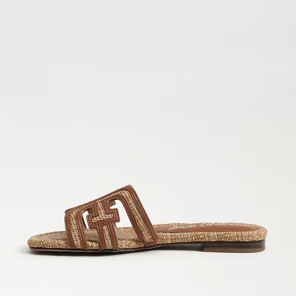 Sam Edelman Bay Sandal in Multi Tan Raffia
