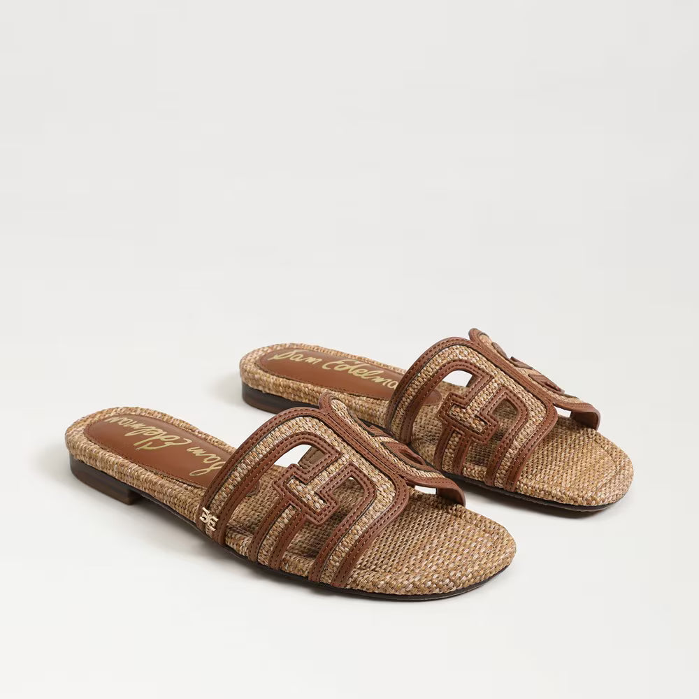 Sam Edelman Bay Sandal in Multi Tan Raffia