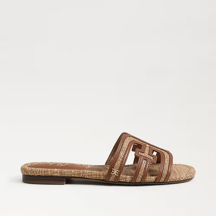 Sam Edelman Bay Sandal in Multi Tan Raffia