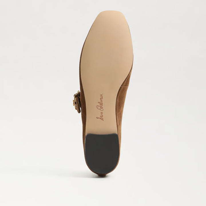 Sam Edelman  Michaela Mary Jane Flat in Warm Nutmeg Suede