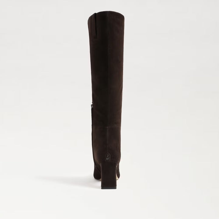 Sam Edelman Sylvia Knee High Boot in Chocolate Brown Suede