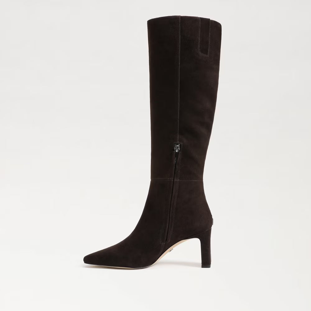Sam Edelman Sylvia Knee High Boot in Chocolate Brown Suede