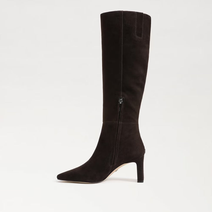 Sam Edelman Sylvia Knee High Boot in Chocolate Brown Suede