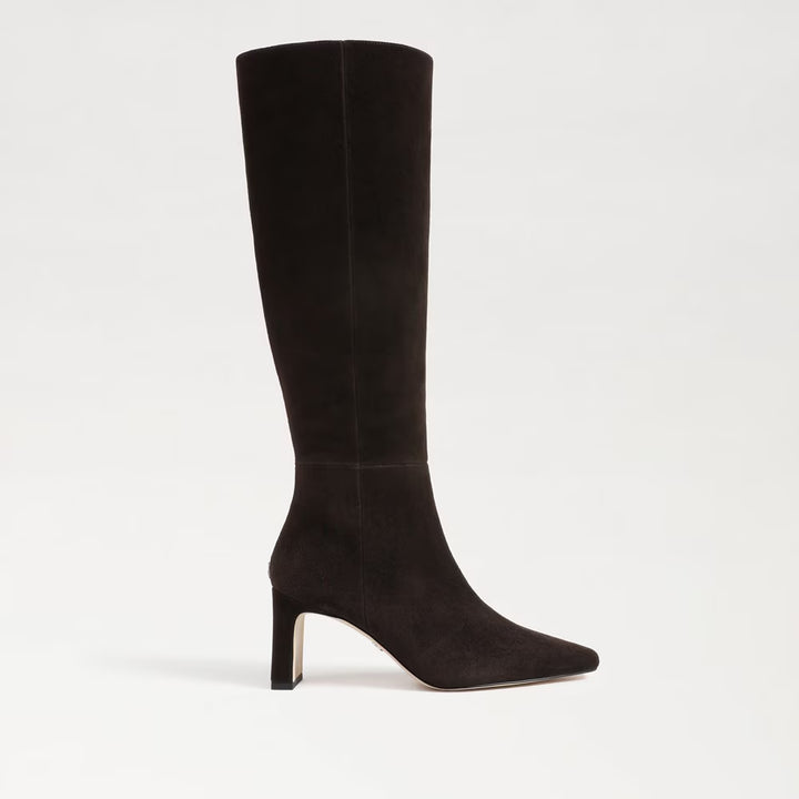 Sam Edelman Sylvia Knee High Boot in Chocolate Brown Suede
