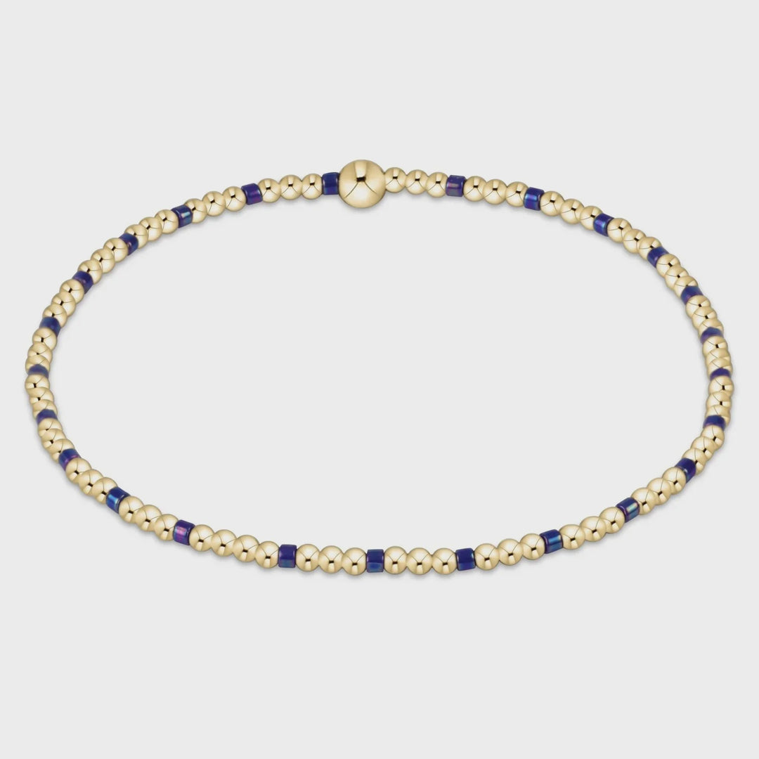 Enewton Gameday Hope Sincerity Pattern 2mm Bead Bracelet- Matte Navy