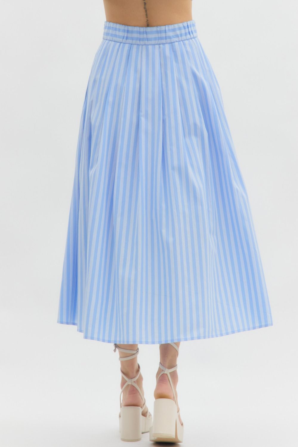 Never The Less Blue Stripe Skirt