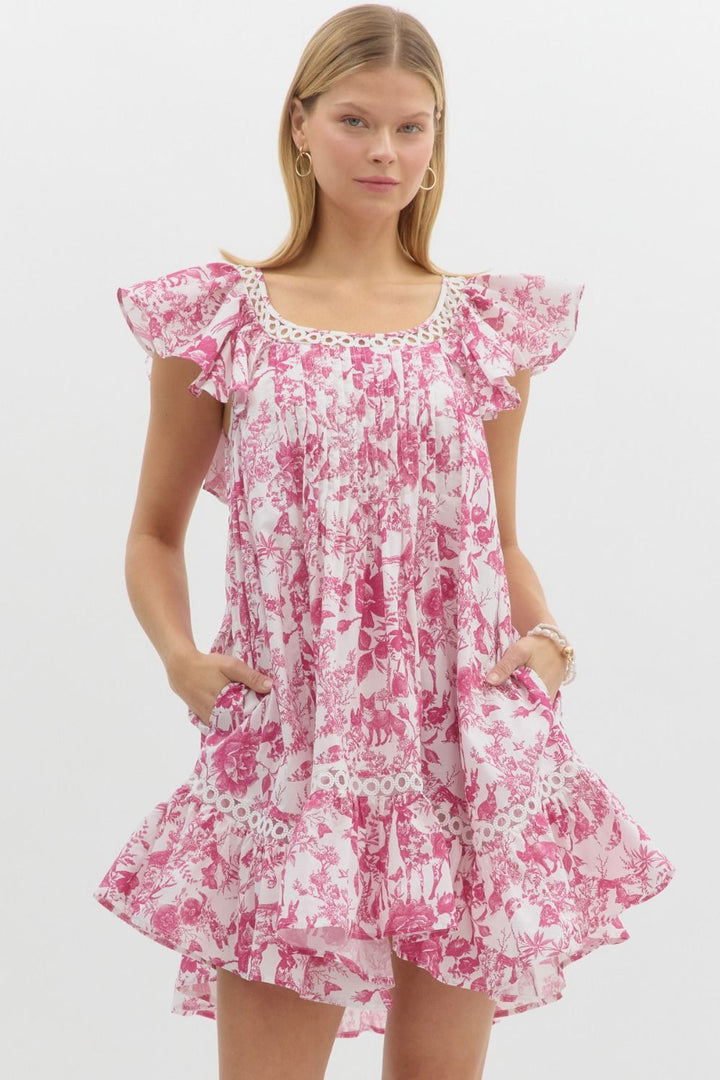 Endless Adventure Pink Printed Dress
