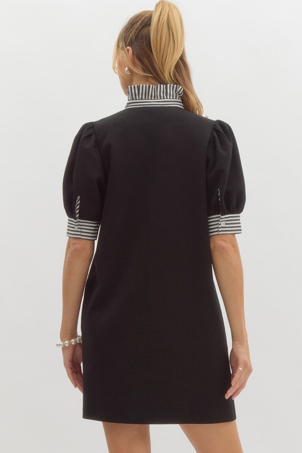 Test of Time Mini Pullover Dress in Black