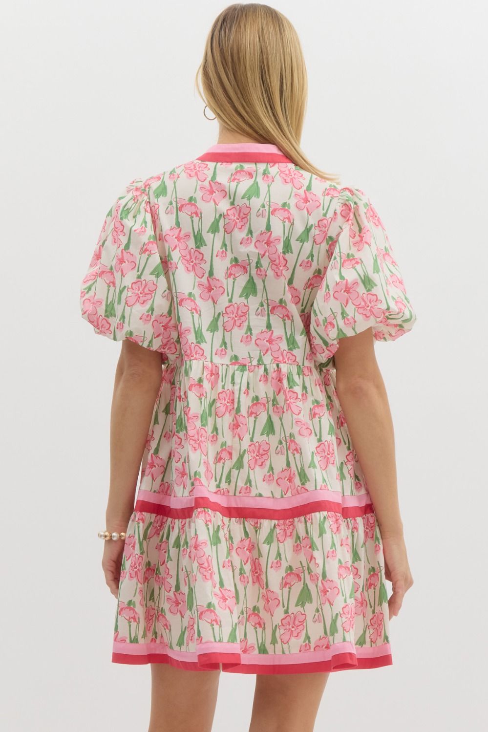 Just Can't Help It Floral Printed Dress in Pink