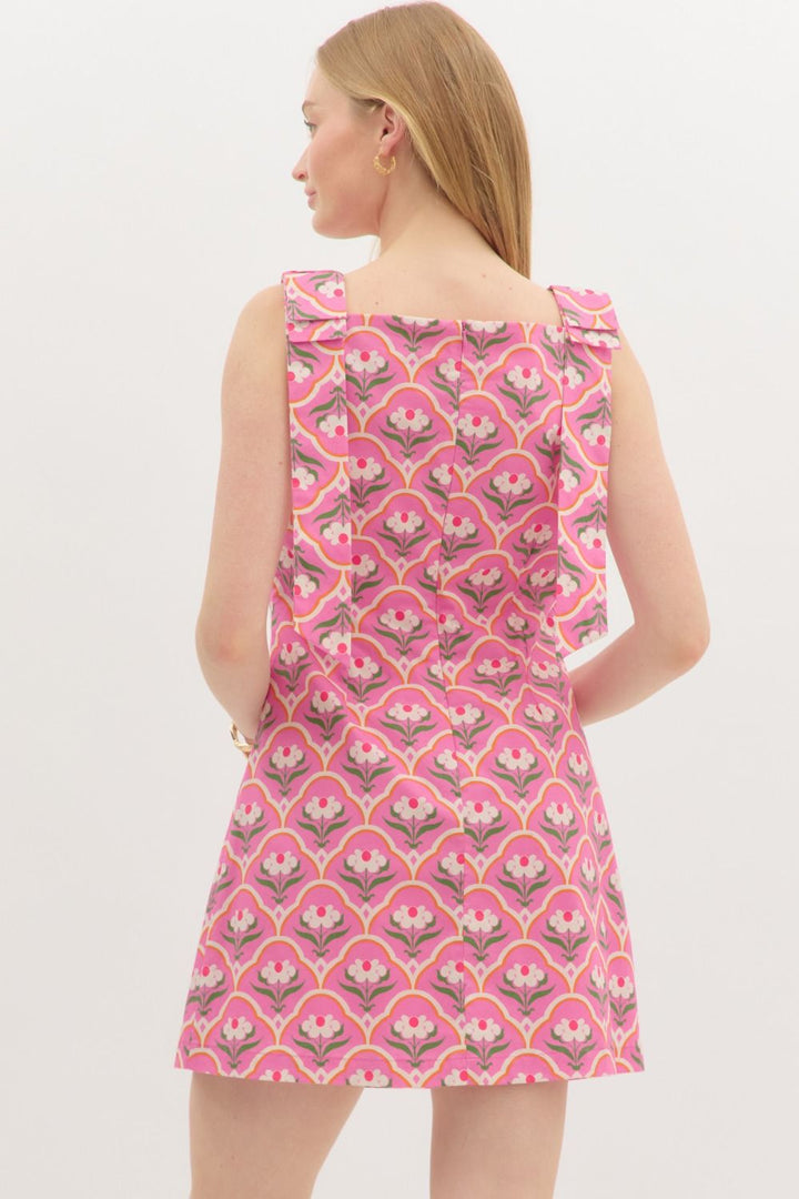 Moments Away Pink Printed Dress