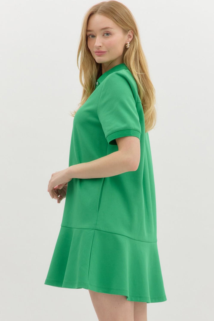 On The Green Polo Dress