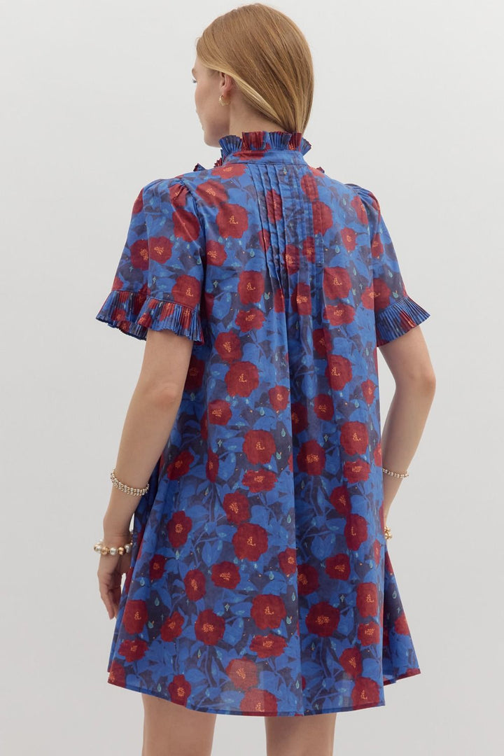 Time To Be Navy Floral Dress