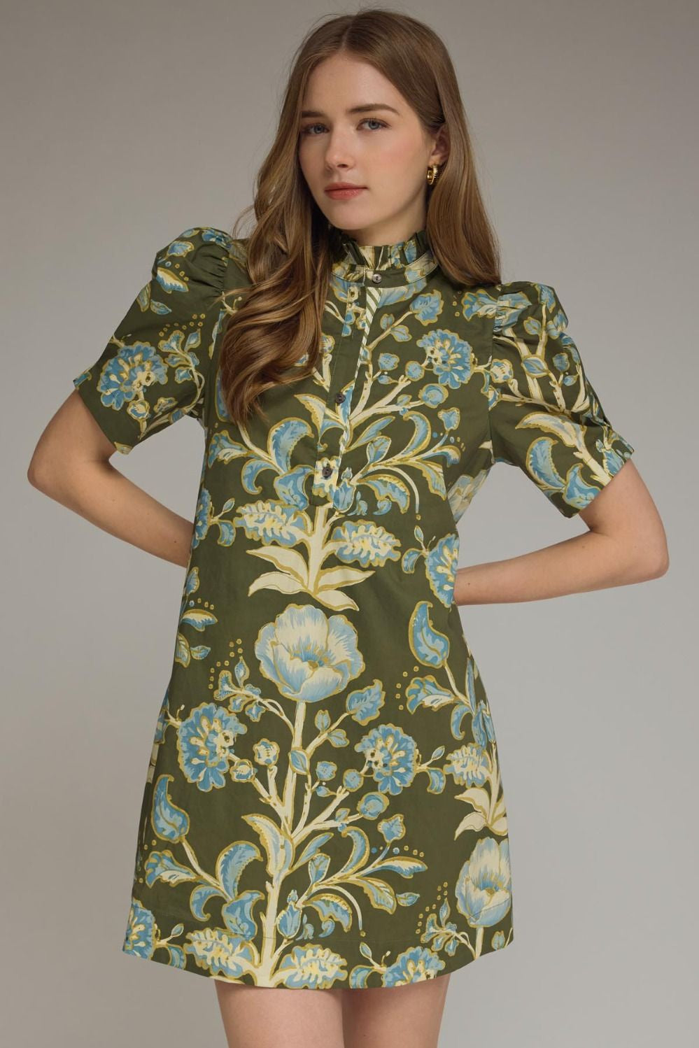 Step By Step Olive Mini Dress
