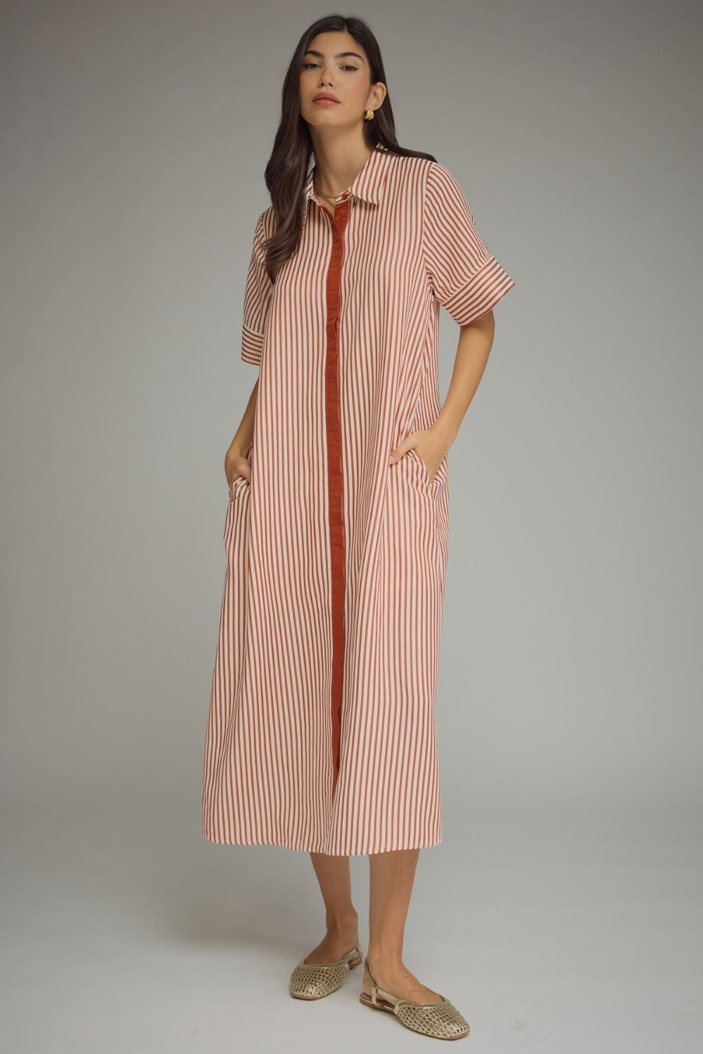 For The Better Maxi Dress in Brick
