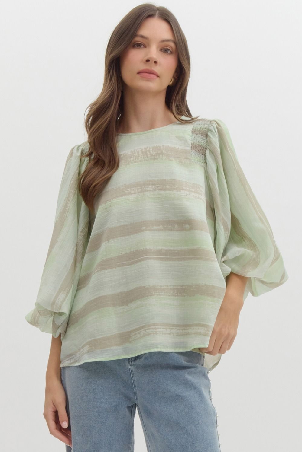 Gentle Breeze Aloe Green Top