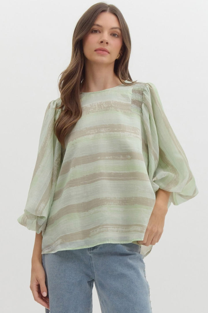 Gentle Breeze Aloe Green Top