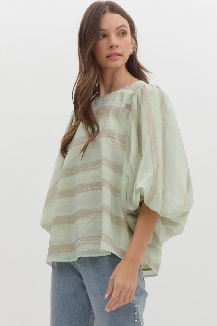 Gentle Breeze Aloe Green Top