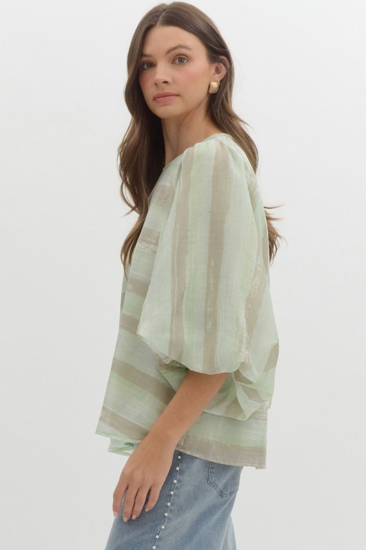 Gentle Breeze Aloe Green Top