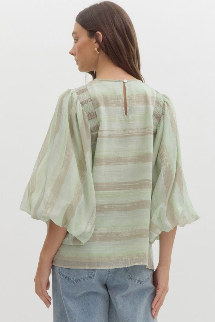 Gentle Breeze Aloe Green Top